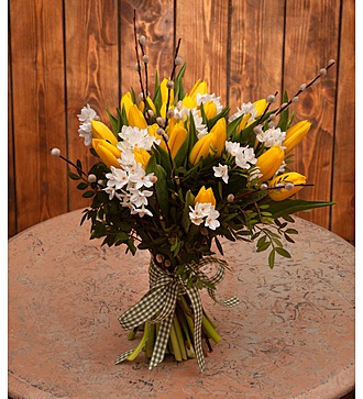 Bouquet-trio "Spring willow"
