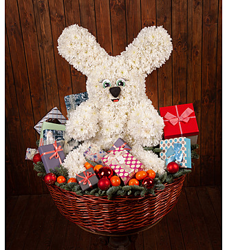 Gift basket "Fluffy Bunny"