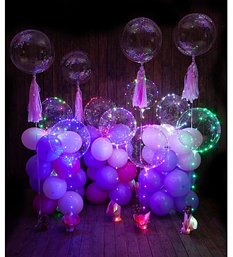 Decoration with balloons "Magic flicker"