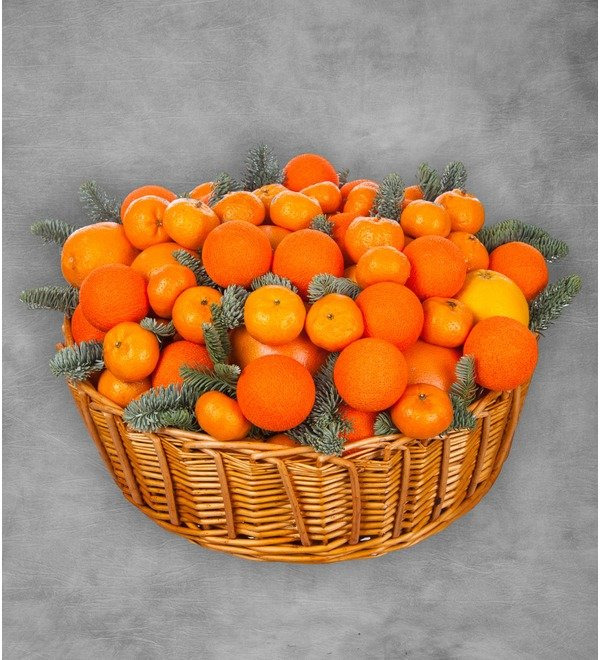 Подарочное кашпо Посылка с апельсинами – фото № 1