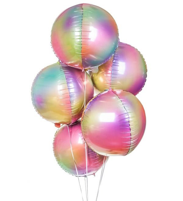 Bouquet of balloons Rainbow extravaganza (5 or 9 balloons) – photo #1