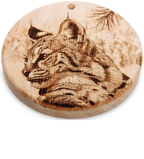 Round cutting board Little lynx – photo #2
