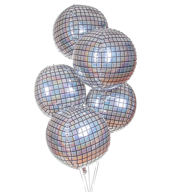 Bouquet of balloons Disco (5 or 9 balloons) – photo #1