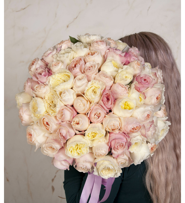 Букет-трио роз David Austin (51, 75 или 101) – фото № 1