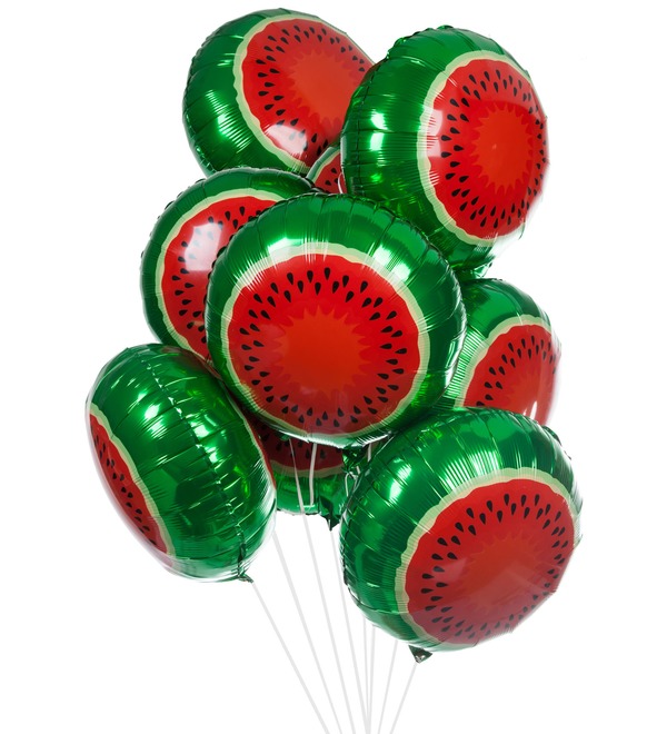 Букет шаров Арбуз (9 или 19 шаров) – фото № 1