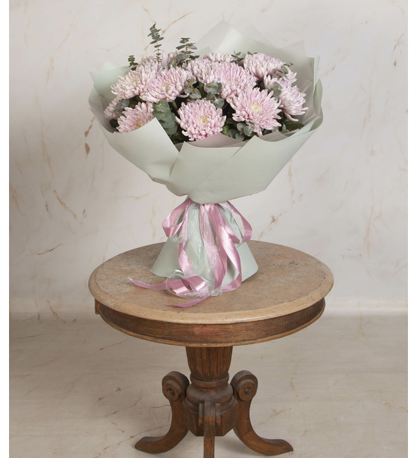 Bouquet-solo of Chrysanthemum Honeymoon – photo #4