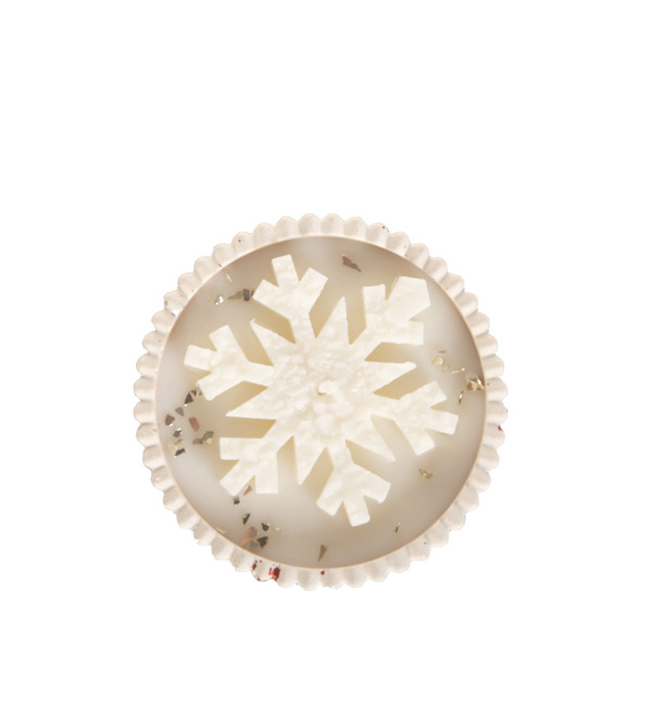 Свеча-статуэтка ручной работы Снежинка – фото № 3