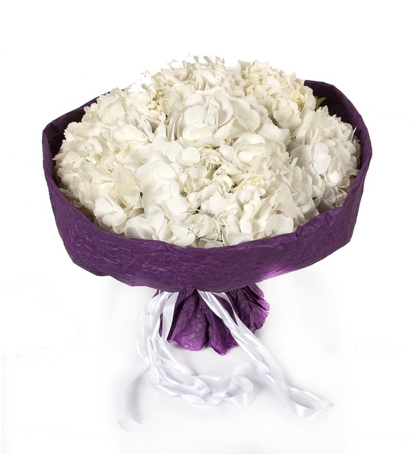 Bouquet-solo White hydrangeas (5,7,9 or 15) – photo #5