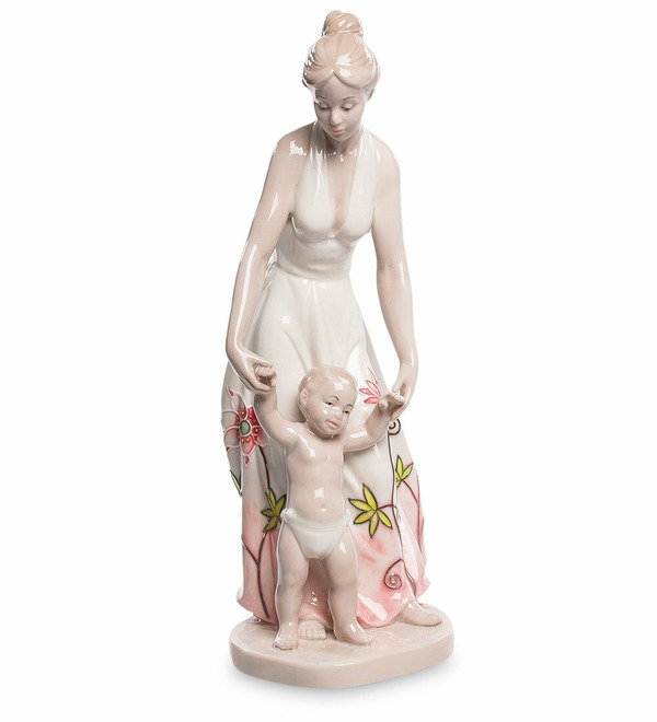 Porcelain figurine Girl with child (Pavone) – photo #3