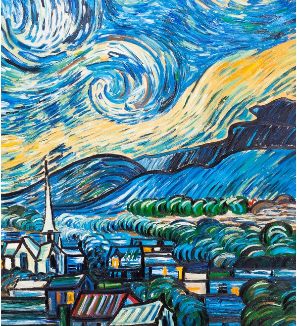 Картина В. Ван Гога Звёздная ночь (110х90см.) – фото № 2