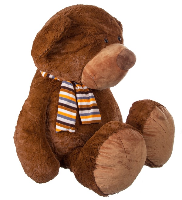 Soft toy Bear in a scarf (80 cm) – photo #3