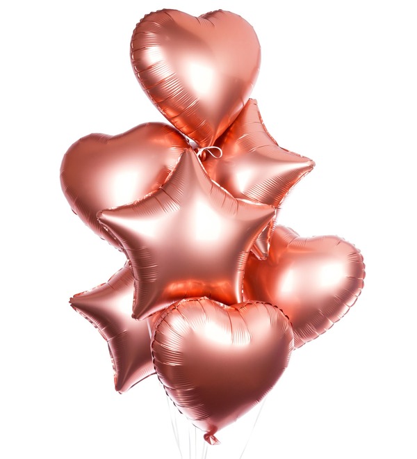Bouquet of balloons Rose Gold (7 or 15 balloons) – photo #1