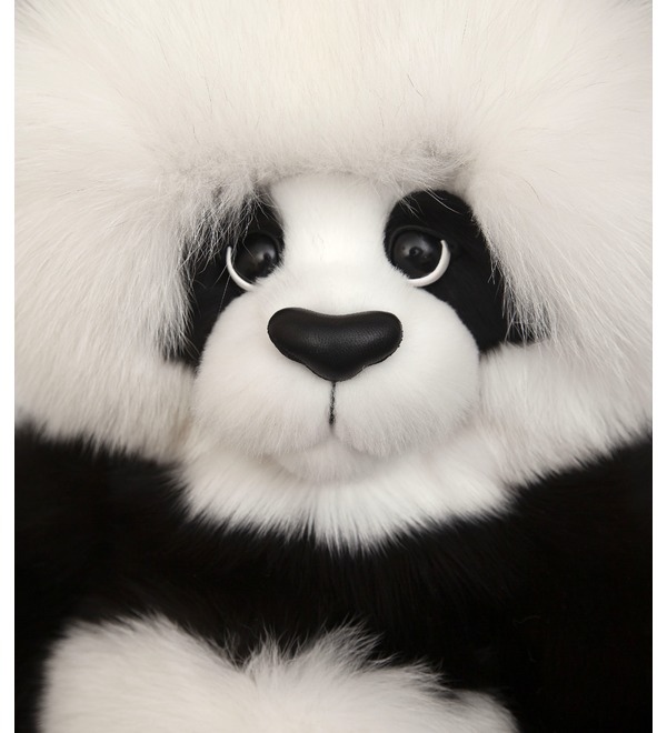 Toy made of natural fur of a polar fox Panda (55 cm) – photo #3