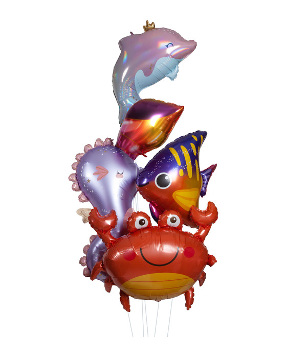 Bouquet of balloons Coral reef – photo #1