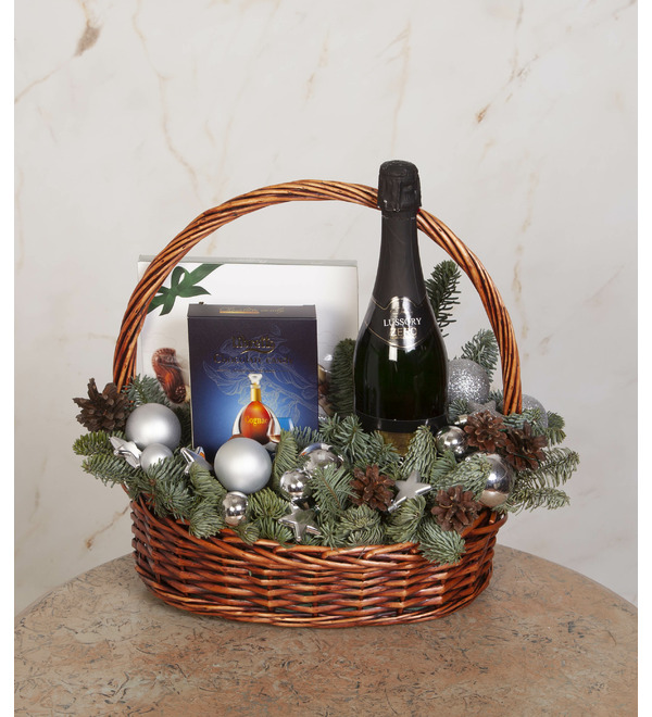 Подарочная корзина Серебряный снег – фото № 1