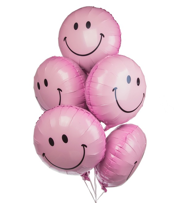 Bouquet of balloons Pink Smile (7 or 15 balloons) – photo #1