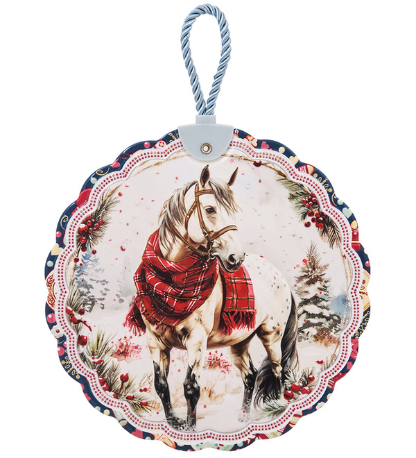 Подставка под горячее Конь в шарфе – фото № 1