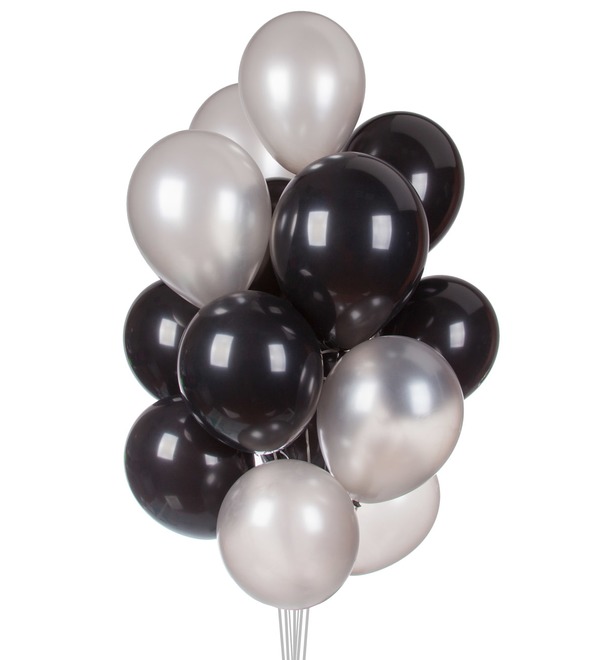 Bouquet of balloons Contrast (15 or 31 balloons) – photo #1