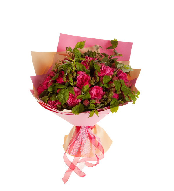 Букет-соло пионовидных роз Pink Piano (15,25,35,51,75 или 101) – фото № 5