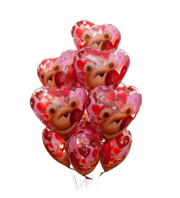 Bouquet of 9 balloons Bear in love – photo #1