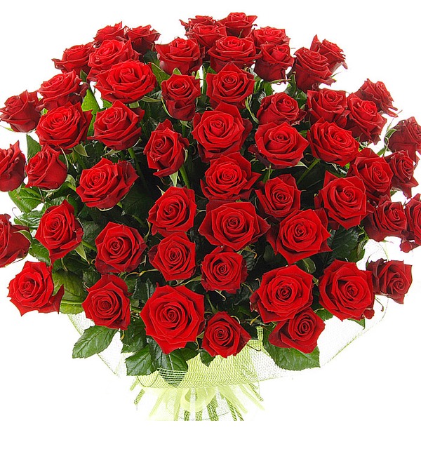 Букет из 51 красной розы Больше, чем любовь... – фото № 1