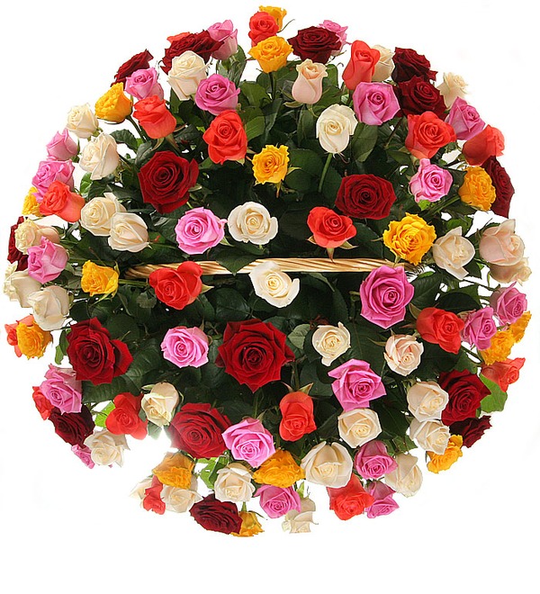 Композиция Праздничный салют (51, 101 или 201 роза) AR617 VOL – фото № 2