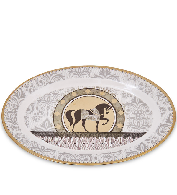 Блюдо Лошадь (белое) – фото № 2