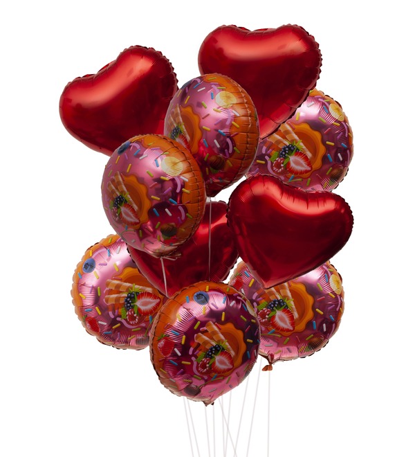 Букет шаров Сладкая любовь (11 или 21 шар) – фото № 1