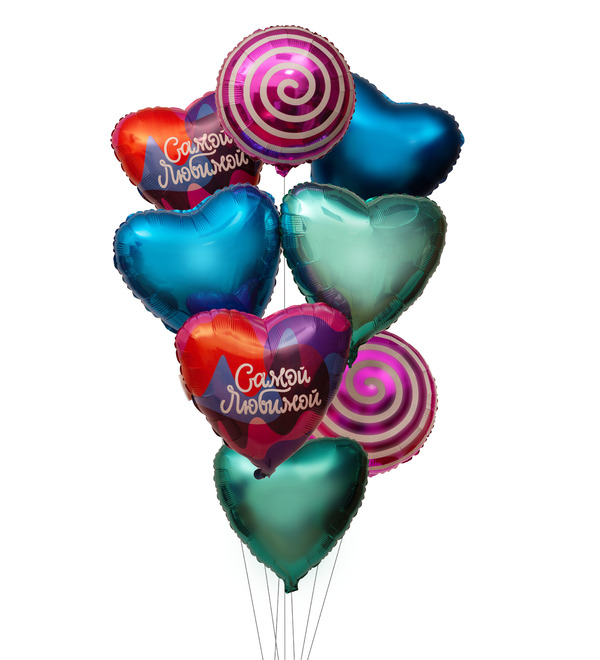 Bouquet of balloons The very best (9 or 18 balloons) – photo #1
