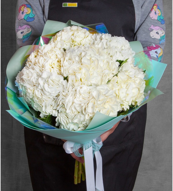 Bouquet of white hydrangea (5, 7 or 9) – photo #1
