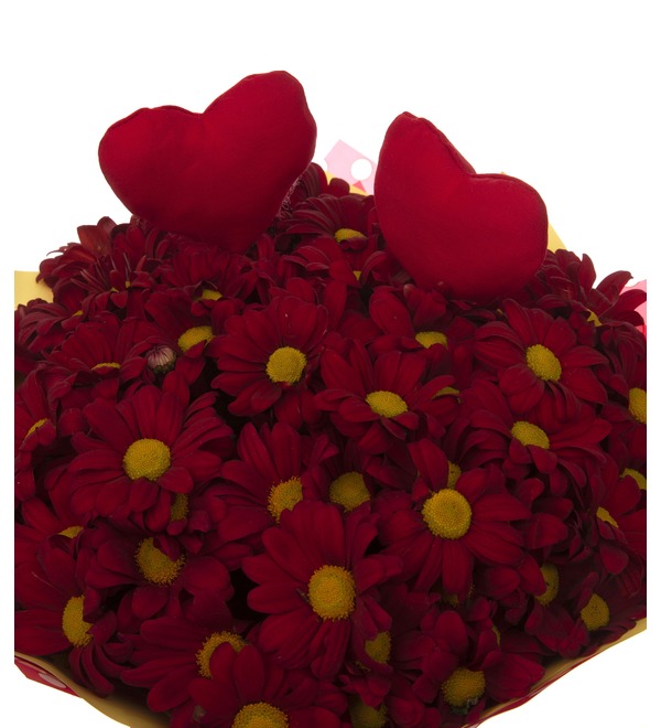 Bouquet-solo red chrysanthemums (15,25,35,51,75 or 101) – photo #3