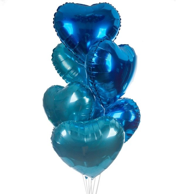 Bouquet of balloons Lazur (7 or 15 balloons) – photo #1