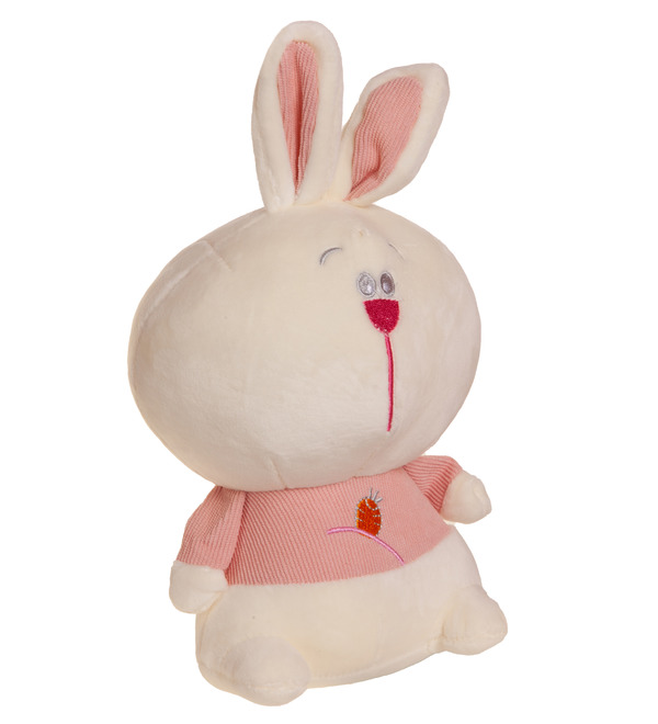 Soft toy Hare in a pink sweater (28 cm) – photo #3