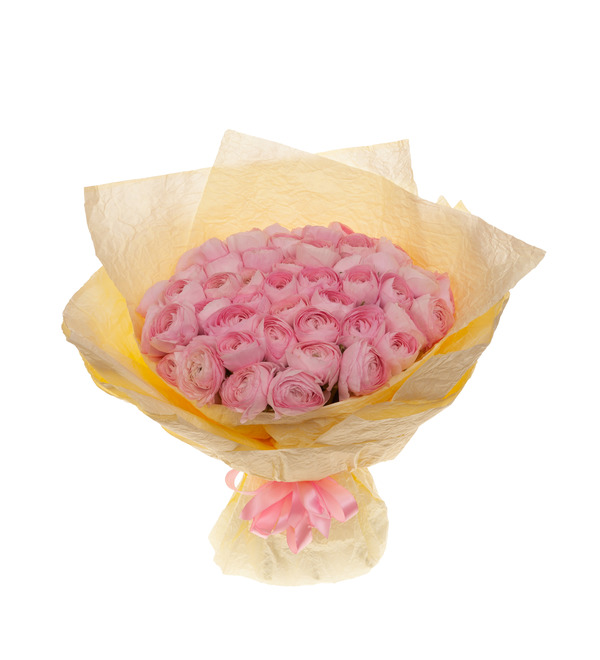 Bouquet-solo pink ranunculus (15,25,35,51,75 or 101) – photo #5