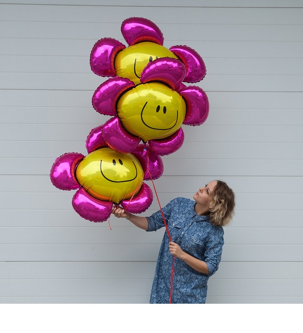 Bouquet of balloons Sun Smile (3 or 7 balloons) – photo #2