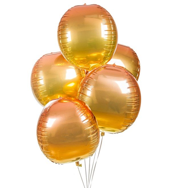 Bouquet of balloons Orange punch (5 or 9 balloons) – photo #1