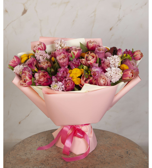 Букет-оркестр Малиновый рассвет – фото № 3