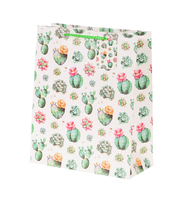 Gift bag medium Blooming cacti – photo #1