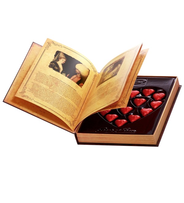 Набор шоколадных конфет Книга любви – фото № 1