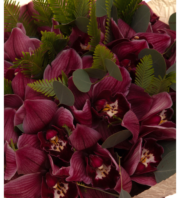 Букет-соло красных орхидей (15,25,35,51,75 или 101) – фото № 3