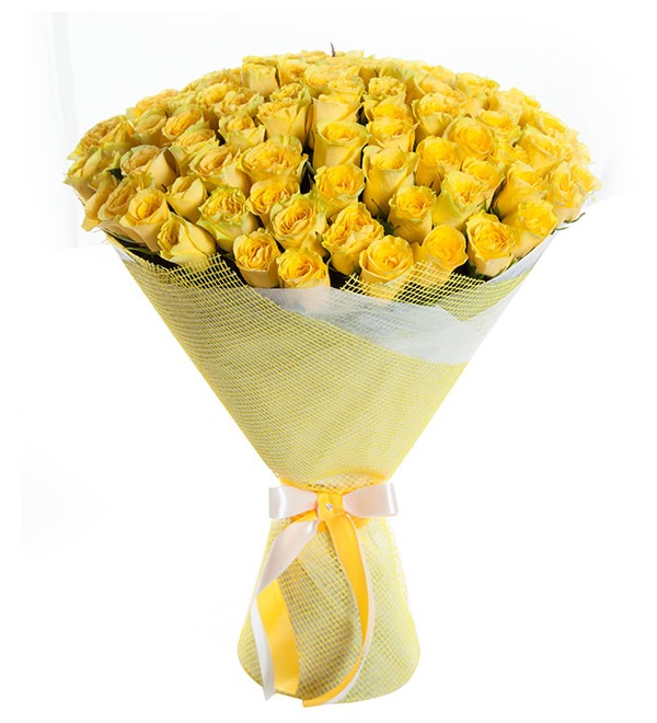Bouquet of 101 yellow roses You are my sunshine – photo #3