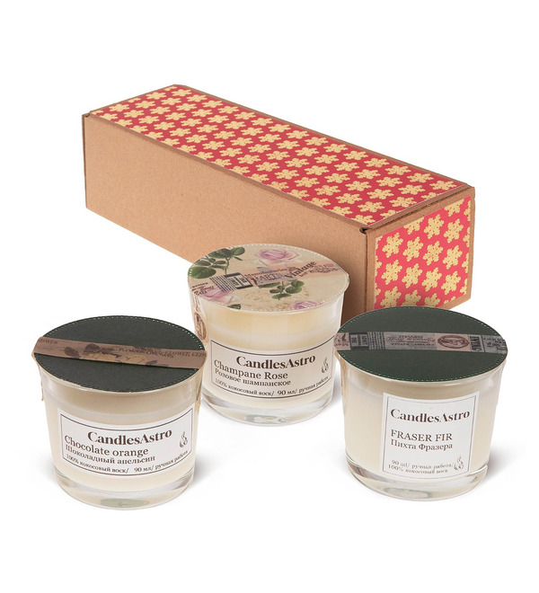 Collection of 3 aroma candles Aroma – photo #1