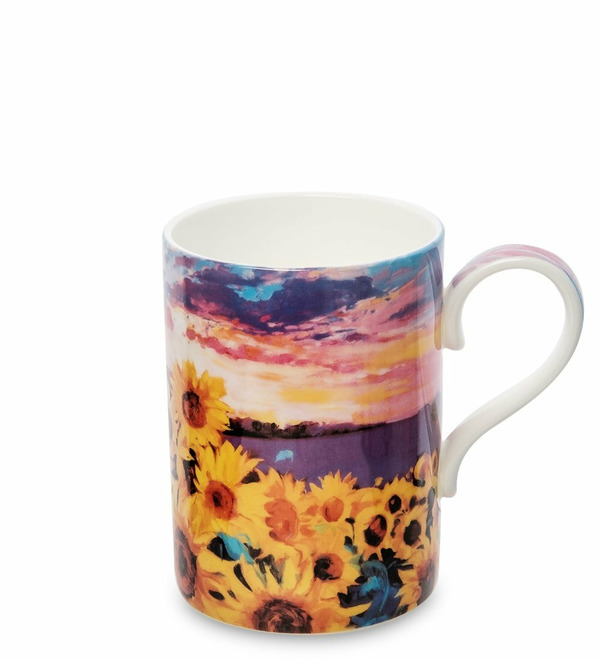 Porcelain mug Sunflowers (Semi di Girasole Pavone) – photo #1