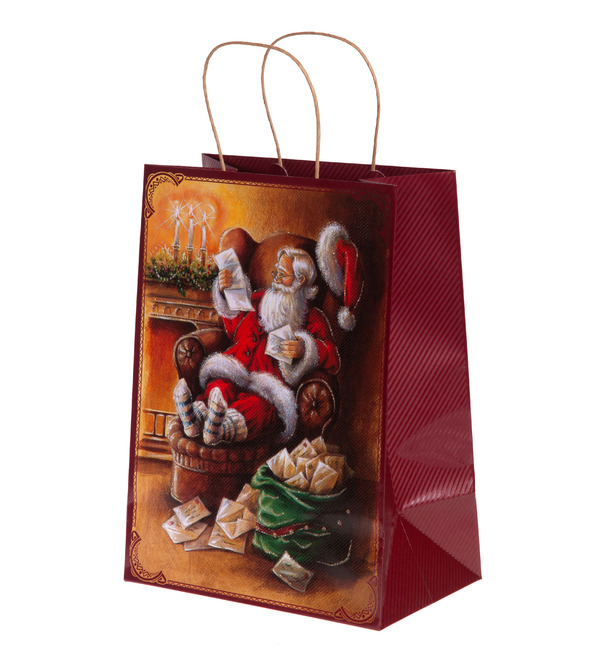 Подарочный пакет средний Письмо Деду Морозу – фото № 1