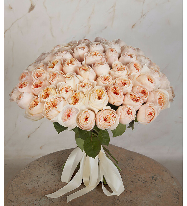 Букет-соло роз David Austin Juliet (51, 75 или 101) – фото № 1