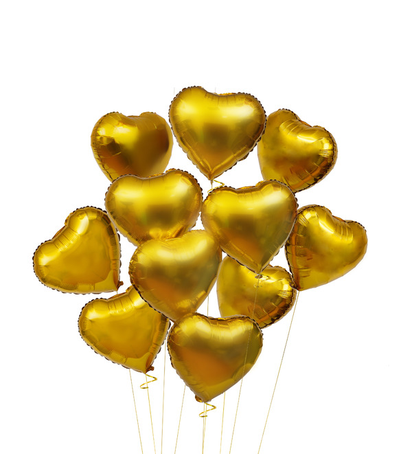 Букет шаров Золото (11,21,35 или 51 шар) – фото № 1
