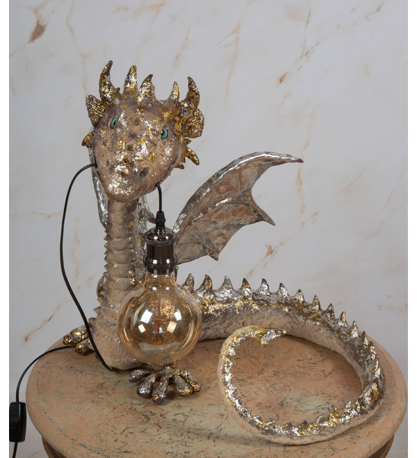 Декоративный светильник ручной работы Дракон – фото № 2