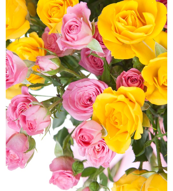Букет-дуэт из кустовой розы Краски (35,51,75 или 101) – фото № 3