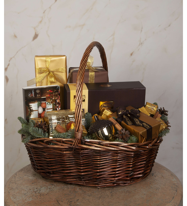 Подарочная корзина Золотые мгновения Нового Года – фото № 1
