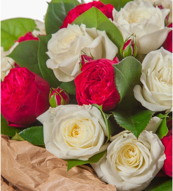 Букет-дуэт пионовидных роз Вечность (15,25,35,51 или 75) – фото № 3